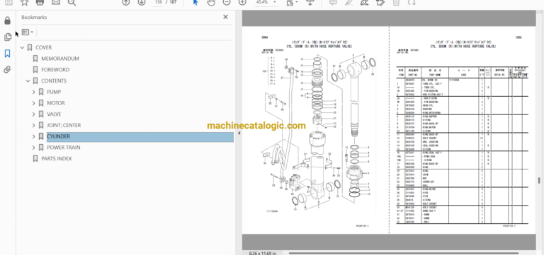 Hitachi ZX400W-3 Wheeled Material Handler Full Parts Catalog