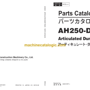 Hitachi AH250-D Articulated Dump Truck Parts Catalog