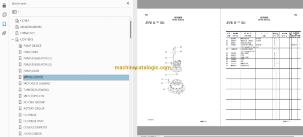 Hitachi ZX190W-3 Wheeled Excavator Full Parts Catalog