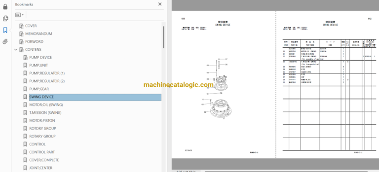 Hitachi ZX190W-3 Wheeled Excavator Full Parts Catalog
