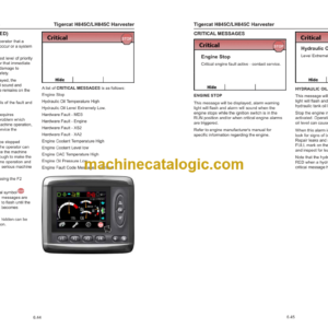 Tigercat H845C, LH845C Harvester Service Manual