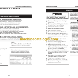 Tigercat 220 Loader Service Manual