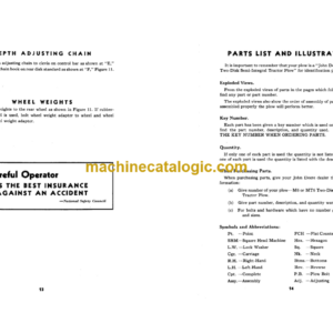 John Deere M6 and MT6 Two-Disk Semi-Integral Tractor Plows Operator’s Manual (OMA15649)