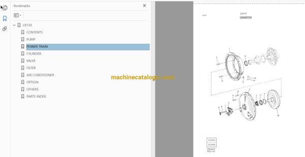 Hitachi LX150 Wheel Loader Full Parts Catalog