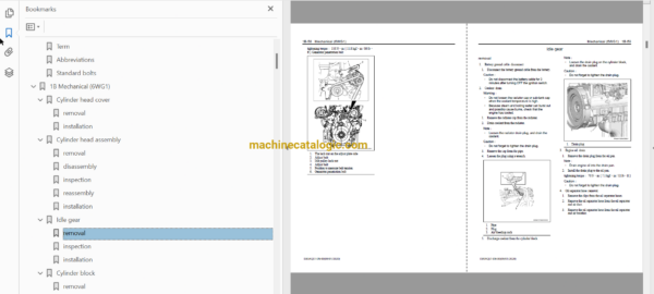 Hitachi 6WG1 Stage V Exhaust Emission Standards Technical and Workshop Engine Manual