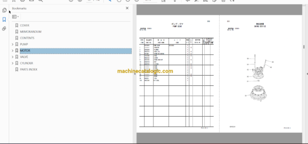 Hitachi ZX240-3,ZX240LC-3,ZX250LC-3,ZX250LCN-3,ZX250H-3,ZX250LCH-3,ZX250K-3,ZX250LCK-3 Hydraulic Excavator Full Parts Catalog