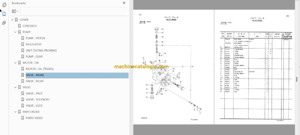 Hitachi ZX450 Deming Machine Full Parts Catalog