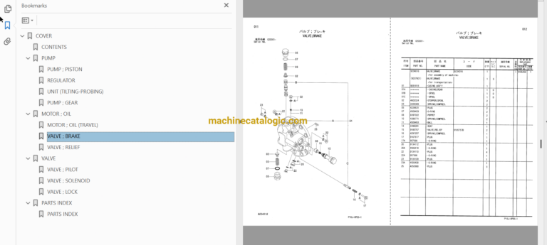 Hitachi ZX450 Deming Machine Full Parts Catalog