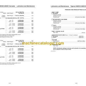 Tigercat H822C, LH822C, H830C, LH830C Harvester Service Manual (82282001 – 82283000)