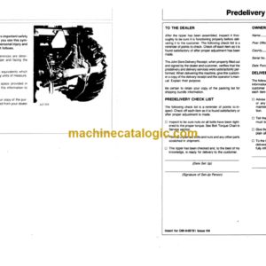 John Deere 22B Integral Ripper Operator’s Manual (OMA48791)