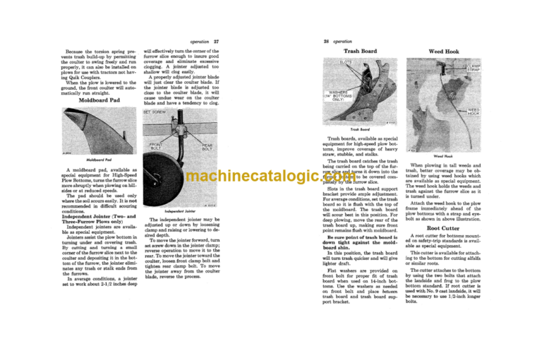 John Deere F110 and F120 Integral Moldboard Plows Operator's Manual (OMA13043)