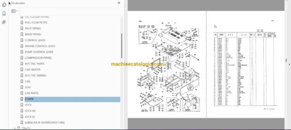 Hitachi UH082(LC) Hydraulic Excavator Parts Catalog