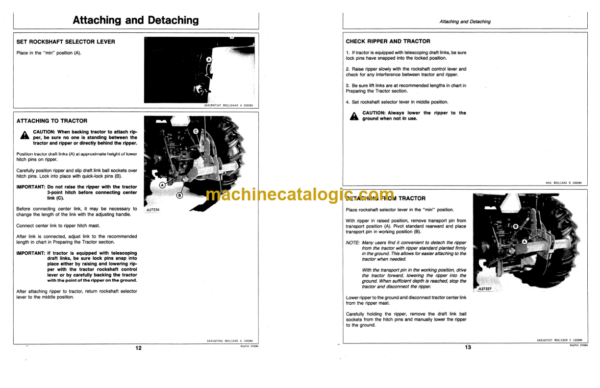 John Deere 22B Integral Ripper Operator's Manual (OMA48791)