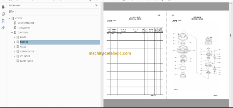 Hitachi ZX240-3G,ZX240LC-3G,ZX250H-3G,ZX250LCH-3G,ZX250K-3G,ZX250LCK-3G Hydraulic Excavator Full Parts Catalog