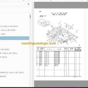 Hitachi ZX450,ZX450LC,ZX450H,ZX450LCH,ZX460LCH,ZX480MT,ZX480MTH Excavator Full Parts Catalog