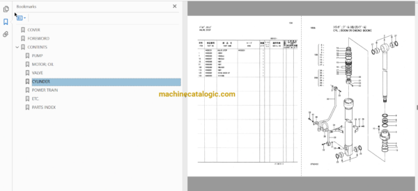 Hitachi EX125WD-5 Wheeled Excavator Full Parts Catalog