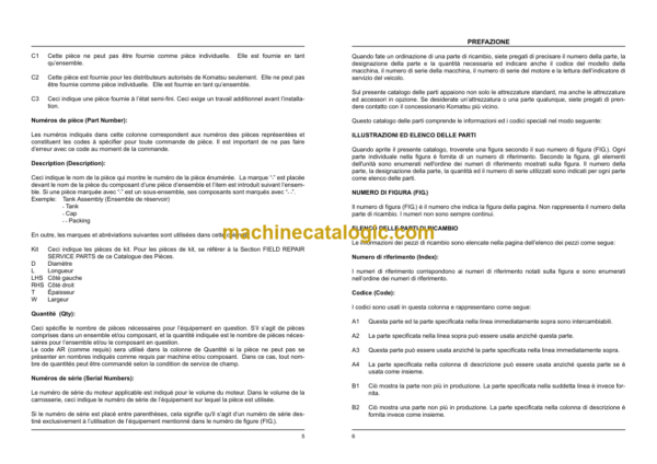 Komatsu PC70-8 Hydraulic Excavator Parts Book (DBBWF001 and up)