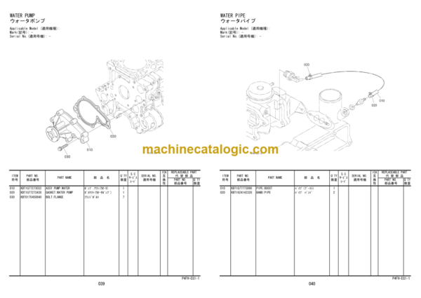 Hitachi V3307-DI-T-E3B-WLTC2 Engine Parts Catalog