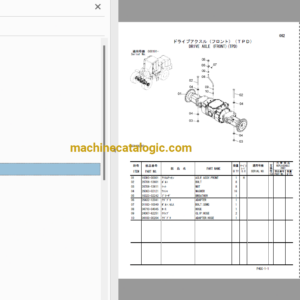 Hitachi ZW250 Wheel Loader Full Parts and Engine Parts Catalog