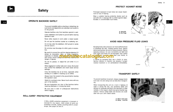 John Deere 1550 Backhoe Operator's Manual (OMA42432)