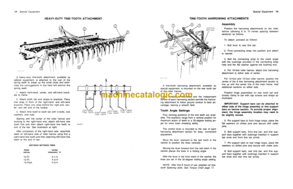 John Deere 930 Series Roller Harrows Operator's Manual (OMA26259)