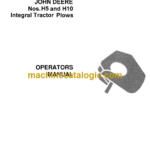 John Deere Nos. H5 and H10 Integral Tractor Plows Operator's Manual (OMA21245)
