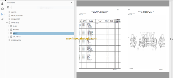 Hitachi VR516FS Track Mounted Vibration Screen Full Parts Catalog