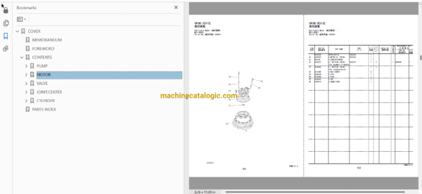 Hitachi ZX240-3G,ZX240LC-3G,ZX250H-3G,ZX250LCH-3G,ZX250K-3G,ZX250LCK-3G,ZX260LCH-3G Hydraulic Excavator Full Parts Catalog