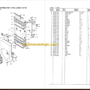 Hitachi LX190-7,LX230-7 Wheel Loader Full Parts Catalog