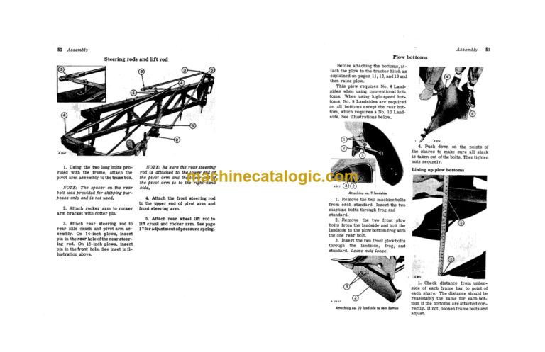 John Deere F135H and F145H Series Semi-Integral Series Moldboard Plows Bars Operator's Manual (OMA15895)