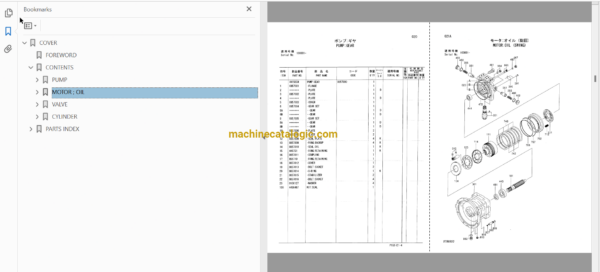 Hitachi ZX200,210 Classes Excavator Full Parts Catalog