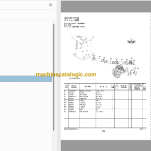 Hitachi ZX240-5A,ZX240LC-5A,ZX250H-5A,ZX250K-5A,ZX260LCH-5A Hydraulic Excavator Full Parts Catalog