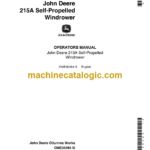 John Deere 215A Self-Propelled Windrower Operator's Manual (OME36284)