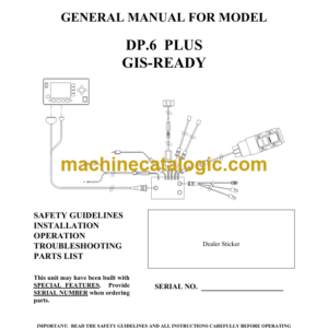 John Deere DP.6 Plus GIS-READY General Manual (OM120605D)