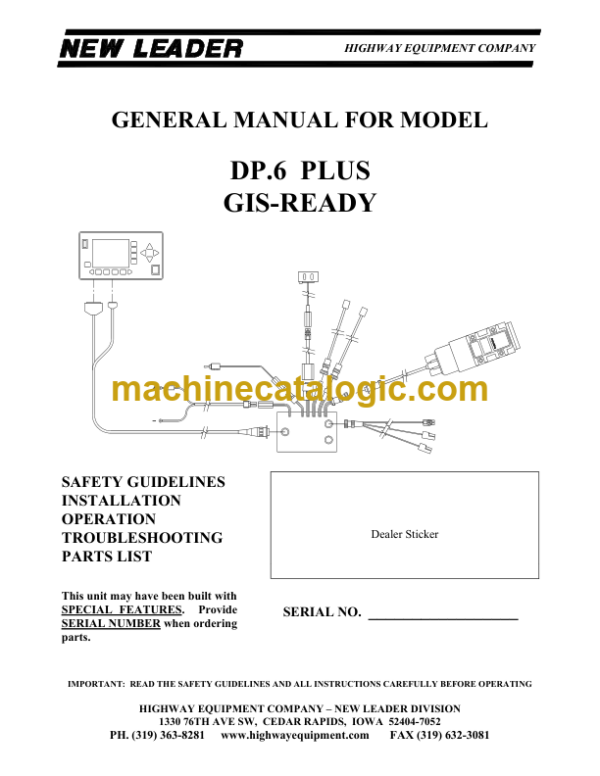 John Deere DP.6 Plus GIS-READY General Manual (OM120605D)