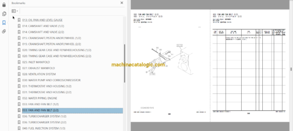 Hitachi ZH200-5A, 225US-5A Series ISUZU(4HK1-XKSA03) Engine Parts Catalog