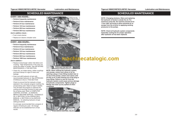 Tigercat H860C Harvester Service Manual (86031501 - 86032499)