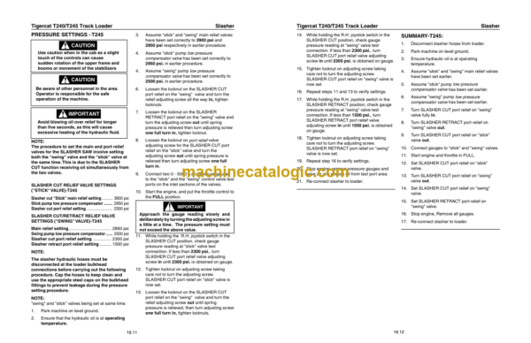 Tigercat T240 Loader Service Manual (240T0105 - 240T0200)