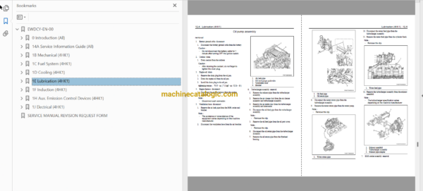 Hitachi 4HK1 GB3 Exhaust Emission Standarts Technical and Workshop Engine Manual