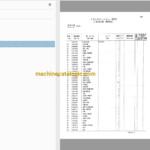 Hitachi CX350 Hydraulic Dragline Full Parts Catalog