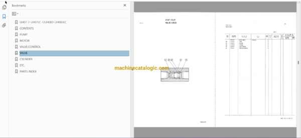 Hitachi UH07-7, UH07LC-7, UH083, UH083LC Hydraulic Excavator Full Parts Catalog