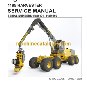 Tigercat 1185 Harvester Service Manual (11850101 - 11850500)