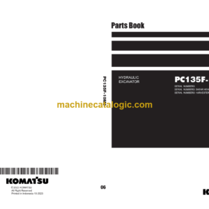 Komatsu PC135F-10MO Hydraulic Excavator Parts Book (J10001 - UP, J10244 - UP, J10296 - UP)