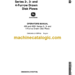 John Deere 400 and 400H Series 2-, 3- and 4-Furrow Drawn Disk Plows Operator's Manual (OMA9959)