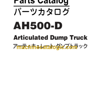 Hitachi AH500-D Articulated Dump Truck Parts Catalog