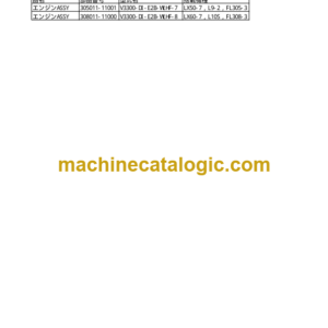 Hitachi V3300-DI-E2B-WLHF-7,V3300-DI-E2B-WLHF-8 Engine Parts Catalog