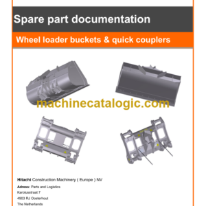 Hitachi Wheel Loader Buckets & Quick Couplers Parts Catalog