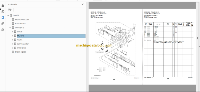 Hitachi ZX470-6,ZX470LC-6,ZX490H-6,ZX490LCH-6,ZX490R-6,ZX490LCR-6,ZX530LCH-6 Hydraulic Excavator Full Parts Catalog