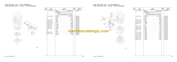 Komatsu PC160LC-7 Hydraulic Excavator Parts Book (DBAL0002 and up)