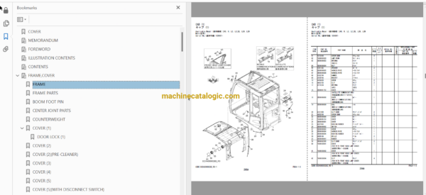 Hitachi ZX240-5B,ZX240LC-5B,ZX250H-5B,ZX250LCH-5B,ZX250K-5B,ZX250LCK-5B,ZX250LC-5B,ZX250LCN-5B,ZX250-5B,ZX260LC-5B Hydraulic Excavator Full Parts and Engine Parts Catalog